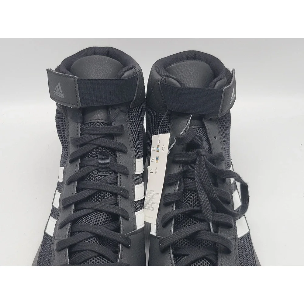 Adidas HVC 2 Wrestling Shoes Mens 16 NWOB Black White MMA Boxing Gum AQ3325